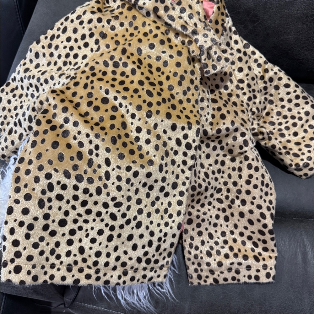 Joyfolie Spotted Faux Fur Coat